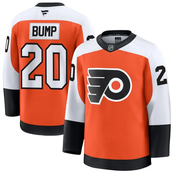 Mens Philadelphia Flyers #20 Alex Bump Fanatics Home Orange Premium Jersey