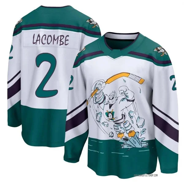 Mens Anaheim Ducks #2 Jackson LaCombe White Reverse Retro Jersey
