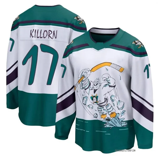Mens Anaheim Ducks #17 Alex Killorn White Reverse Retro Jersey