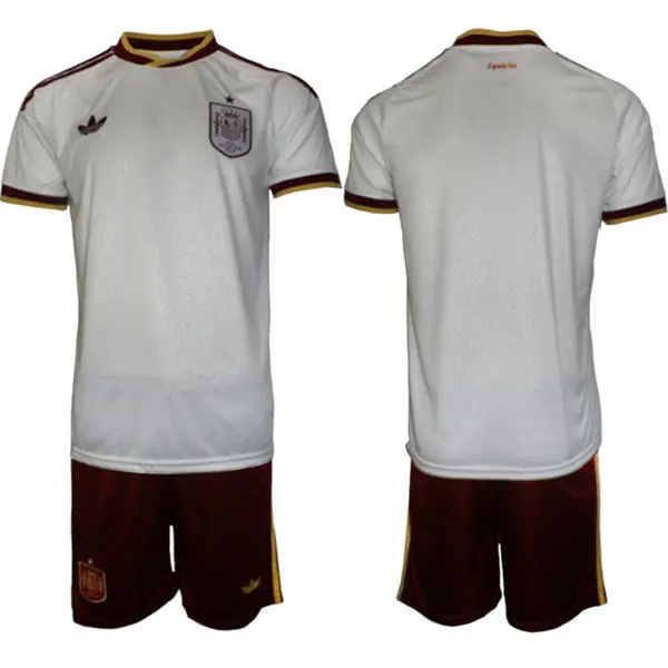 Mens Spain Soccer White Away 2026 FIFA World Cup National Team Jersey Kit