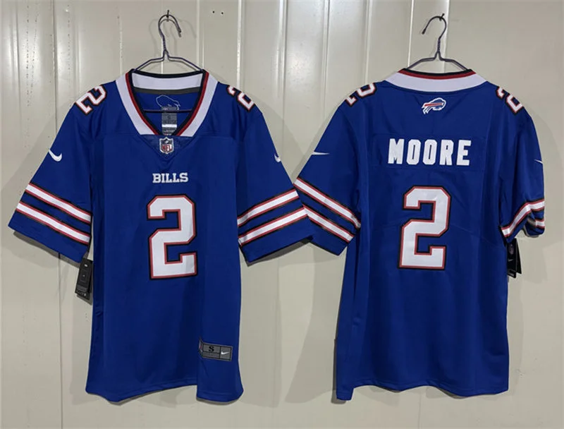 Mens Buffalo Bills #2 D.J. Moore Nike Royal Vapor F.U.S.E. Limited Jersey