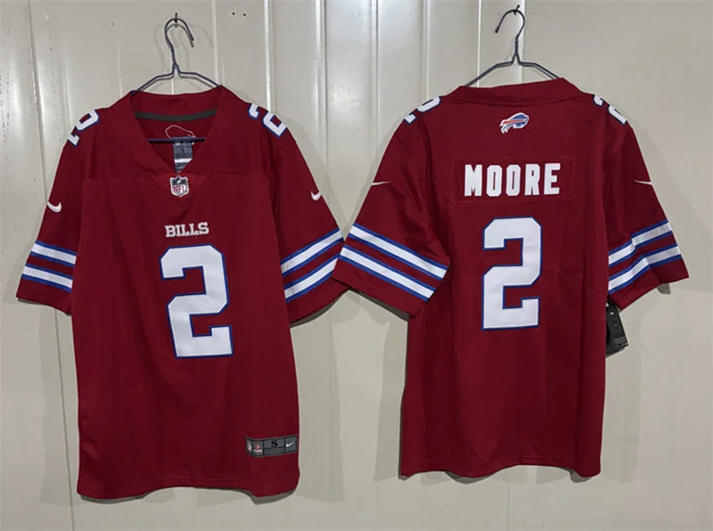Mens Buffalo Bills #2 D.J. Moore Nike Red Alternate Vapor F.U.S.E. Limited Jersey