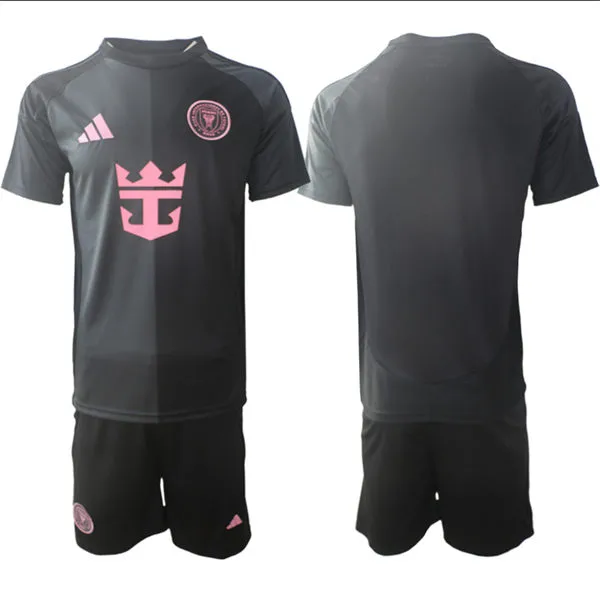 Men's Inter Miami CF Blank 2026 Black Away Presagio Soccer Team Jersey Kit