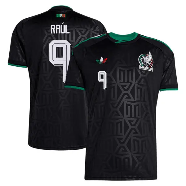 Mens Mexico #9 Raul Jimenez Black Third 2026 FIFA World Cup Soccer Jersey Kit
