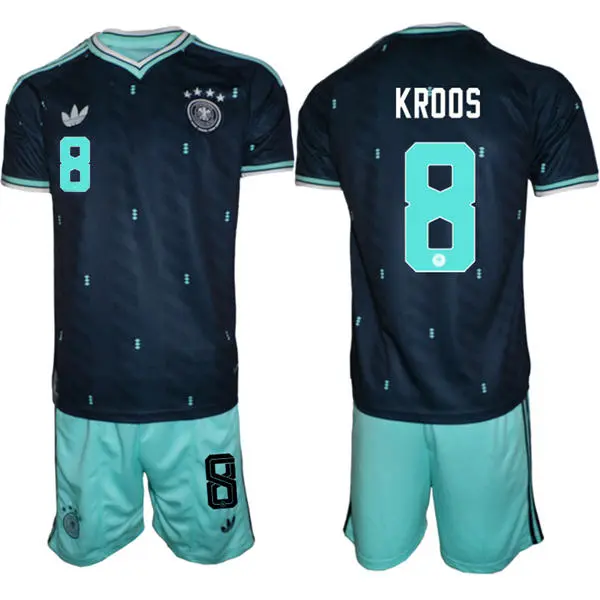 Mens Germany National Team #8 Toni Kroos Navy Away 2026 FIFA World Cup Soccer Jersey Kit