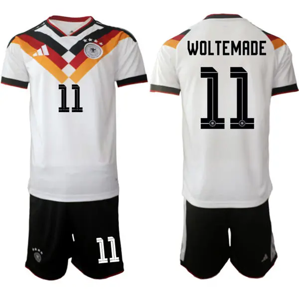 Mens Germany National Team #11 Nick Woltemade White Home 2026 FIFA World Cup Soccer Jersey Kit
