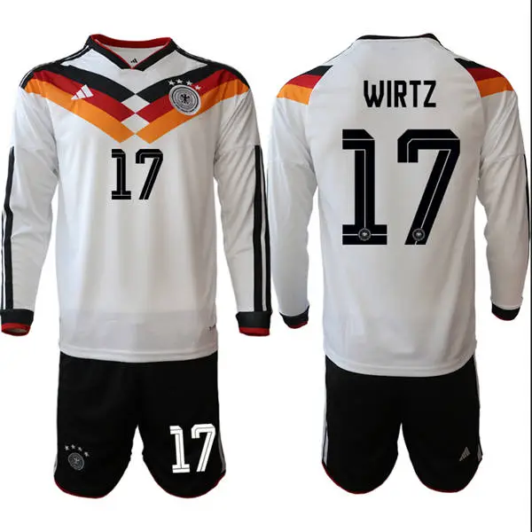 Mens Germany National Team #1 Manuel Neuer White Long Sleeve 2026 FIFA World Cup Soccer Jersey Kit