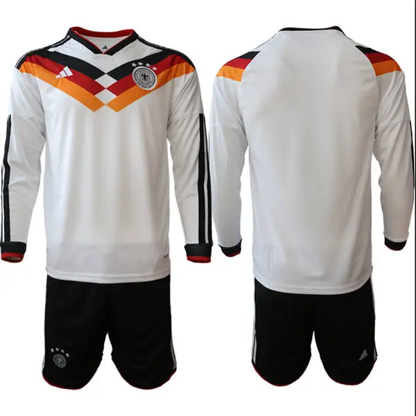 Mens Germany National Team #20 Serge Gnabry White Long Sleeve 2026 FIFA World Cup Soccer Jersey Kit