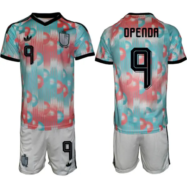 Men's Belgium National Team #9 Lois Openda Blue Away 2026 FIFA World Cup Soccer Jersey Kit