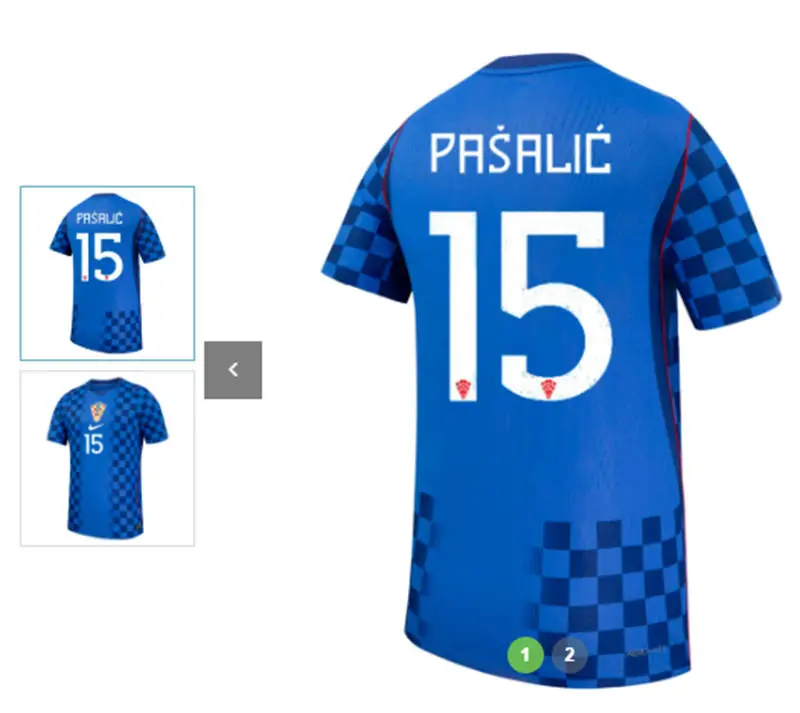 Mens Croatia National Team #15 Mario Pasalic Navy Away 2026 FIFA World Cup Soccer Jersey