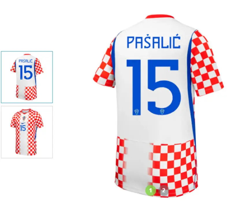 Mens Croatia National Team #15 Mario Pasalic White Home 2026 FIFA World Cup Soccer Jersey)