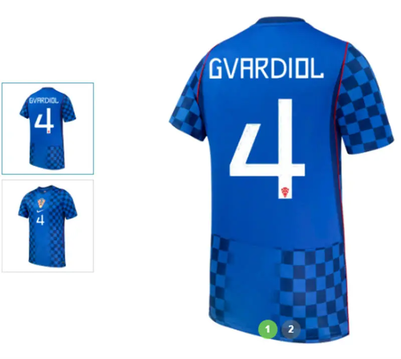 Mens Croatia National Team #4 Josko Gvardiol Navy Away 2026 FIFA World Cup Soccer Jersey