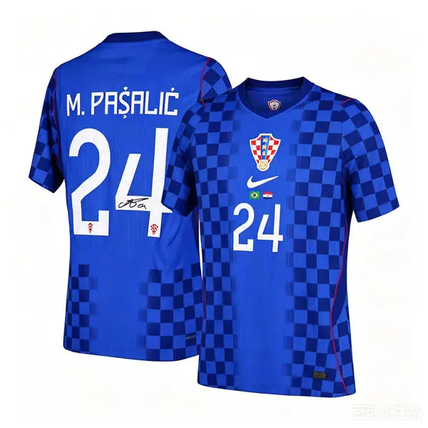 Mens Croatia National Team #24 Marco Pasalic Navy Away 2026 FIFA World Cup Soccer Jersey