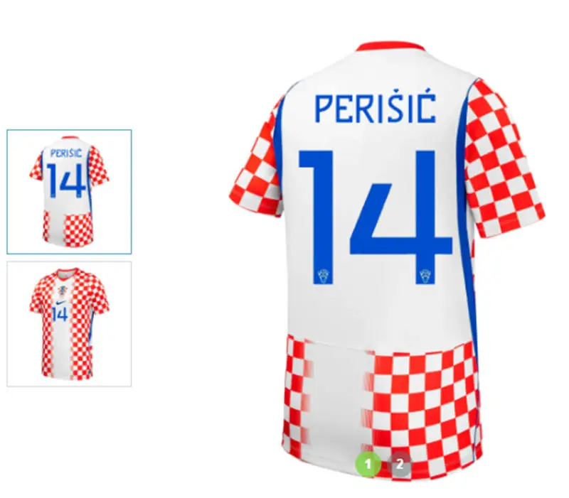 Mens Croatia National Team #14 Ivan Perisic  White Home 2026 FIFA World Cup Soccer Jersey