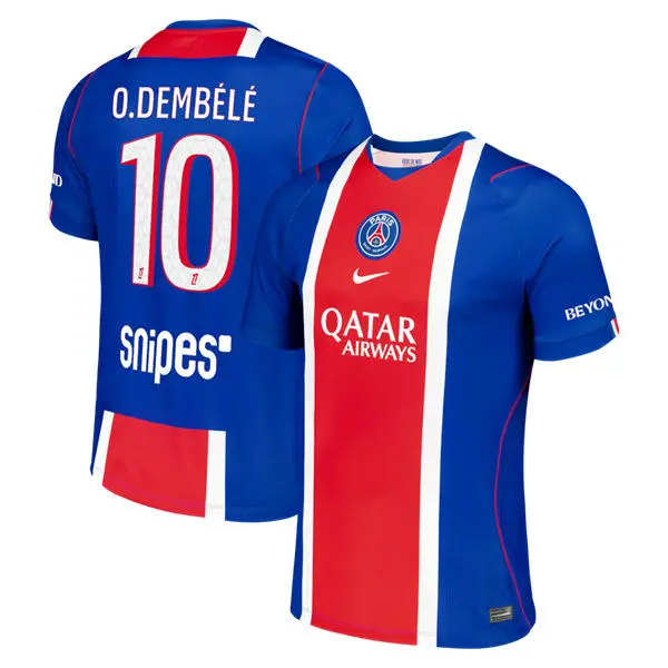 Men's Paris Saint-Germain #10 Ousmane Dembele Nike 2026-27 Home Blue Stadium Jersey