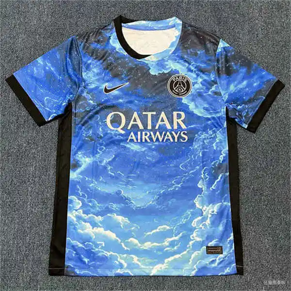 Men's Paris Saint-Germain Blank Nike 2025-26 Blue Starry Sky Special Edition Jersey