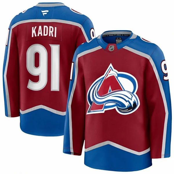 Men's Colorado Avalanche #91 Nazem Kadri Fanatics Burgundy Home Premium Jersey