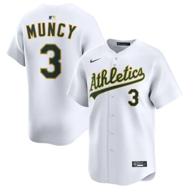Men's Athletics #3 Max Muncy Nike 2026 White Home Limited Jersey