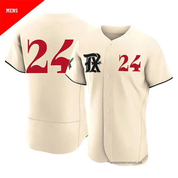 Mens Texas Rangers #24 Brandon Nimmo Nike Cream City Connect Jersey