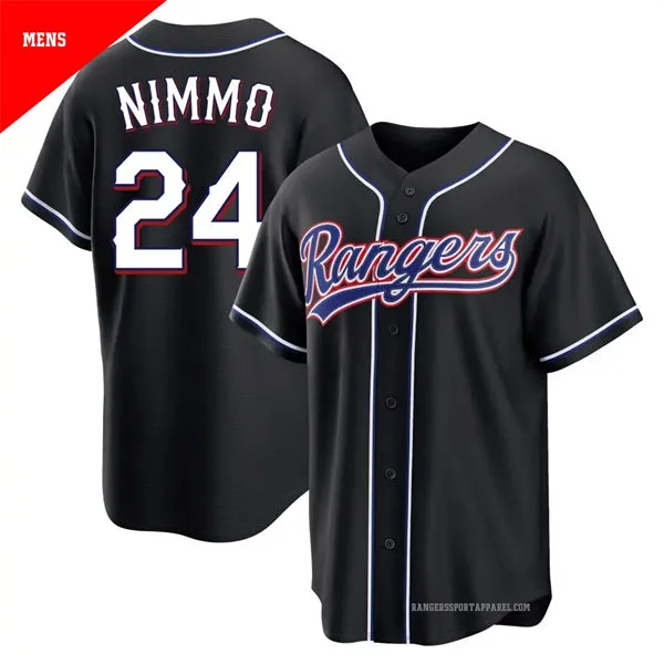 Mens Texas Rangers #24 Brandon Nimmo 2026 Built For The Night Black Jersey