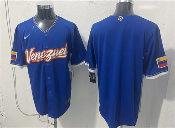 Men's Venezuela Blank Nike Royal 2026 World Baseball Classic Road Stadium Jersey