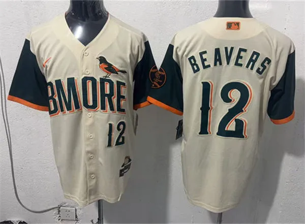 Mens Baltimore Orioles #12 Dylan Beavers Nike Cream City Connect 2.0 Limited Jersey