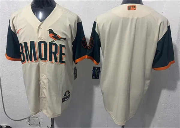 Mens Baltimore Orioles Blank Nike Cream City Connect 2.0 Limited Jersey