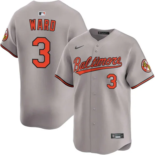Mens Baltimore Orioles #3 Taylor Ward Nike Gray Road Limited Jersey