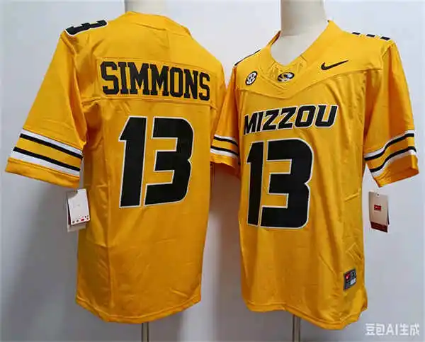 Missouri Tigers #13 Austin Simmons Nike Gold F.U.S.E. College Football Game Jersey