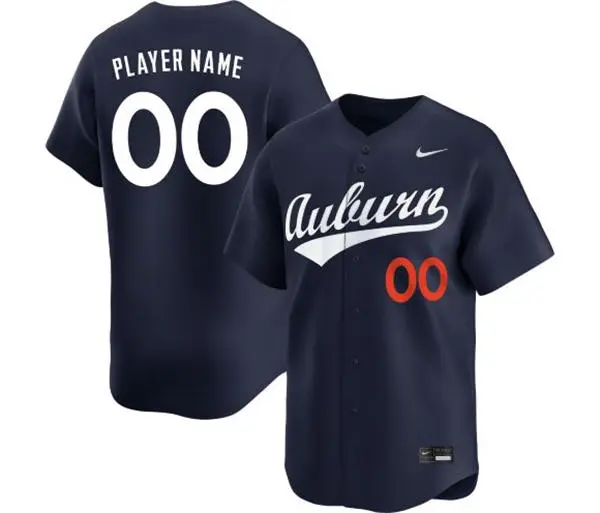 Auburn Tigers Custom 2026 Navy Auburn Baseball Game Jersey