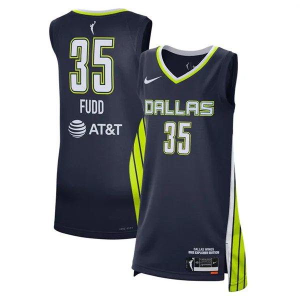 Unisex Dallas Wings #35 Azzi Fudd Navy Explorer Edition Victory Player Jersey