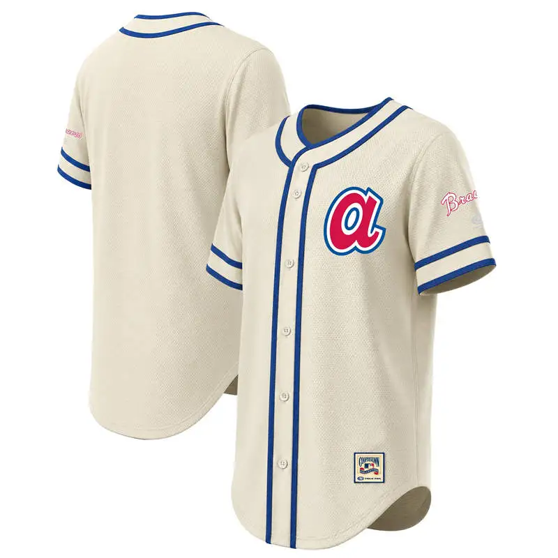 Men's Atlanta Braves Natural Throwback Fashion Jersey