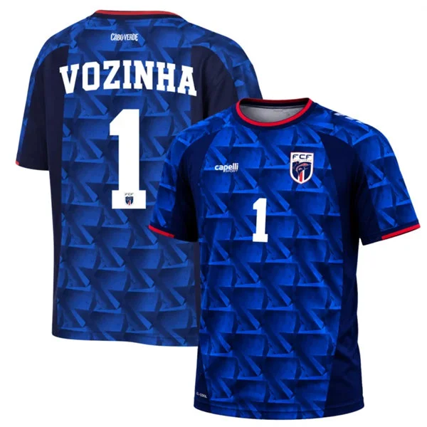 Mens Cape Verde National Team #1 Vozinha Home Blue 2026 FIFA World Cup Soccer Jersey