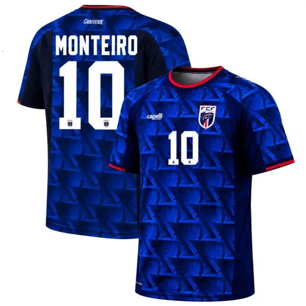 Mens Cape Verde National Team #10 Jamiro Monteiro Home Blue 2026 FIFA World Cup Soccer Jersey