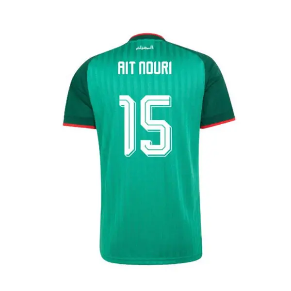 Mens Algeria National Team #15 Rayan Ait-Nouri Green Away 2026 FIFA World Cup Team Jersey