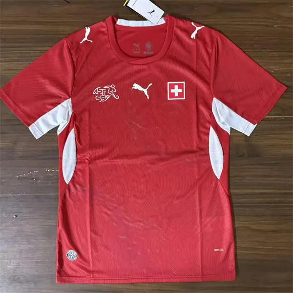 Mens Switzerland Soccer Blank Home Red 2026 FIFA World Cup Team Jersey