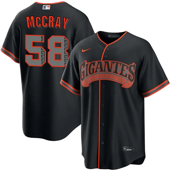 Mens San Francisco Giants #58 Grant McCray Nike Black Gigantes Limited Jersey