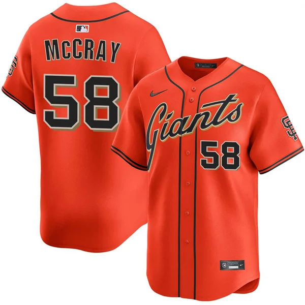 Mens San Francisco Giants #58 Grant McCray Nike Orange Alternate Limited Jersey