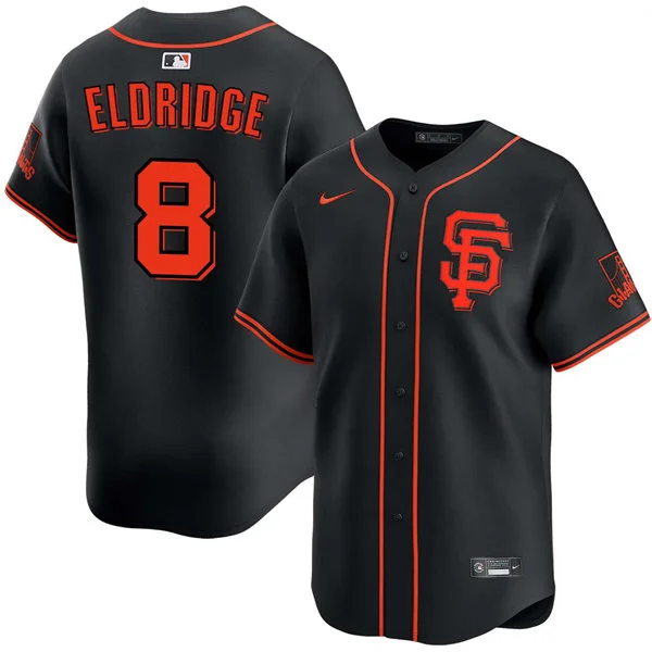 Mens San Francisco Giants #8 Bryce Eldridge Nike Black Alternate Limited Jersey