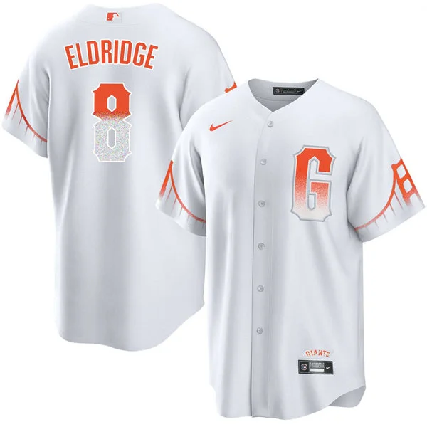 Mens San Francisco Giants #8 Bryce Eldridge Nike White City Connect Limited Jersey