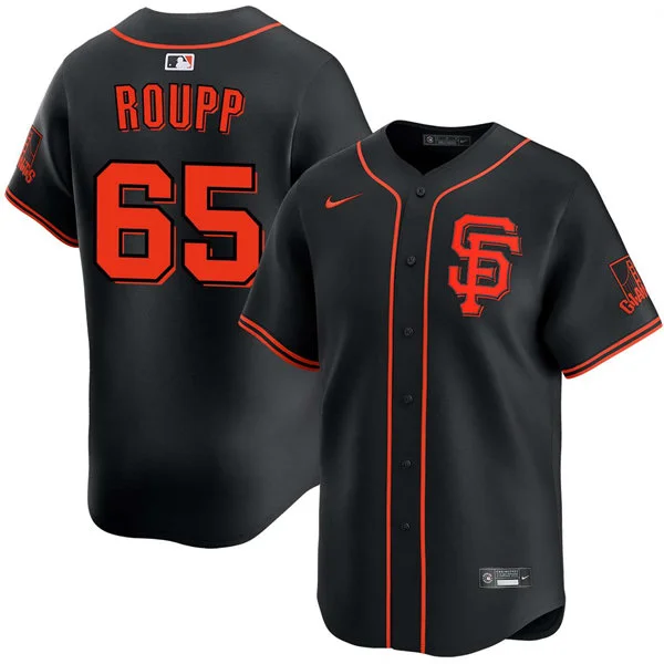 Mens San Francisco Giants #65 Landen Roupp Nike Black Alternate Limited Jersey
