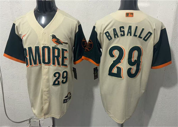 Youth Baltimore Orioles #29 Samuel Basallo Nike Cream City Connect 2.0 Limited Jersey