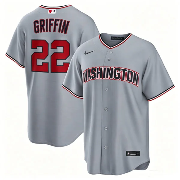 Men's Washington Nationals #22 Foster Griffin Nike Road Gray Limited Jersey