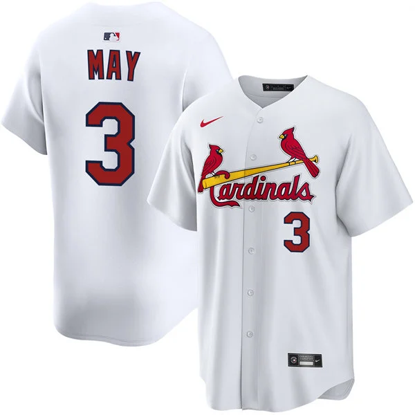 Men's St. Louis Cardinals #3 Dustin May Nike White Home Limited Jersey