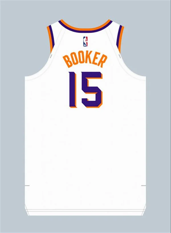 Mens Phoenix Suns #15 Devin Booker White Association Edition Swingman Jersey