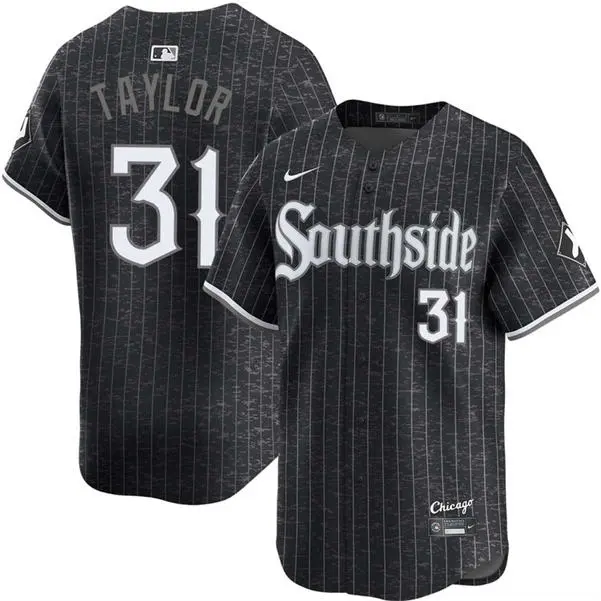 Mens Chicago White Sox #31 Grant Taylor Nike Black City Connect Limited Jersey
