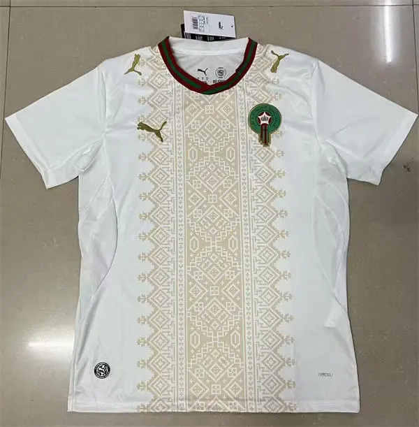 Mens Morocco National Team Soccer White Away 2026 FIFA World Cup Jersey