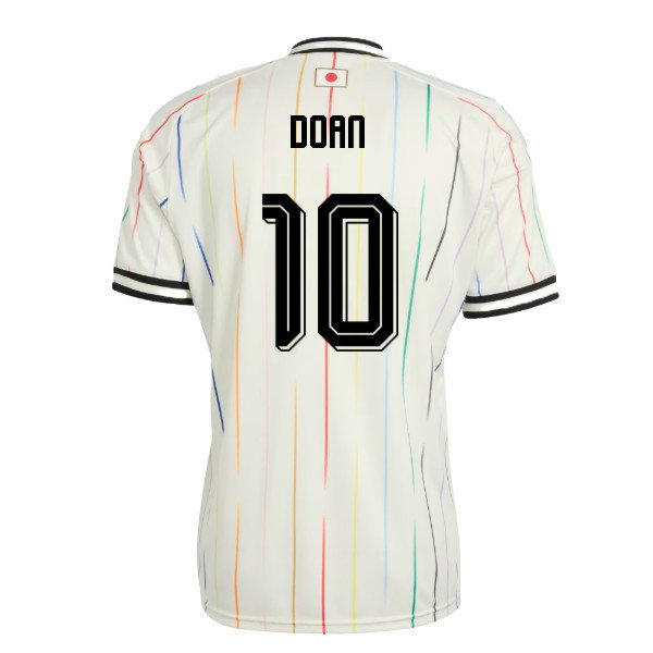 Mens Japan National Team #10 Ritsu Doan White Away 2026 FIFA World Cup Soccer Jersey Kit