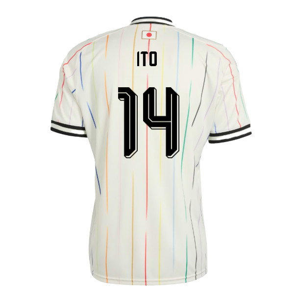 Mens Japan National Team #14 Junya Ito White Away 2026 FIFA World Cup Soccer Jersey Kit