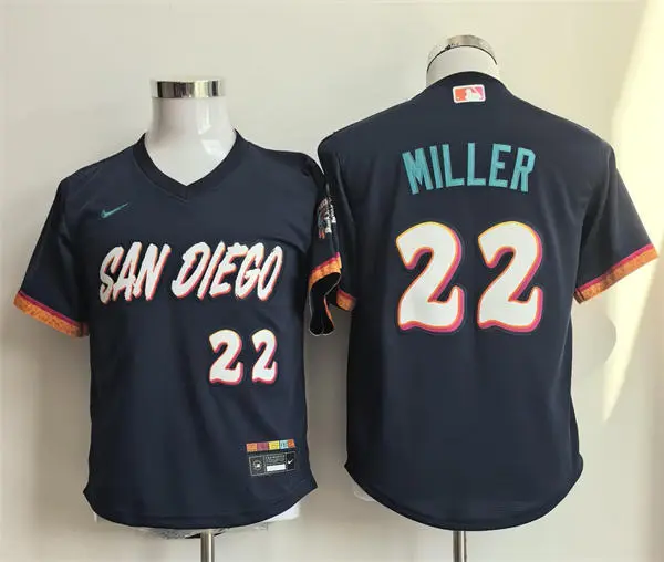 Youth San Diego Padres #22 Mason Miller Nike 2026 Obsidian City Connect Limited Jersey